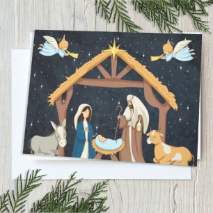 Cartão Natal da Natividade Cristã Bonita