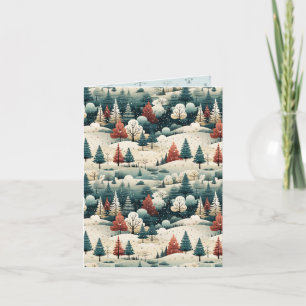 Cartão Natal da Paisagem do Estilo Moderno