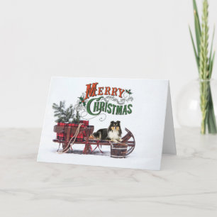 Cartão Natal da prateleira Tricolor