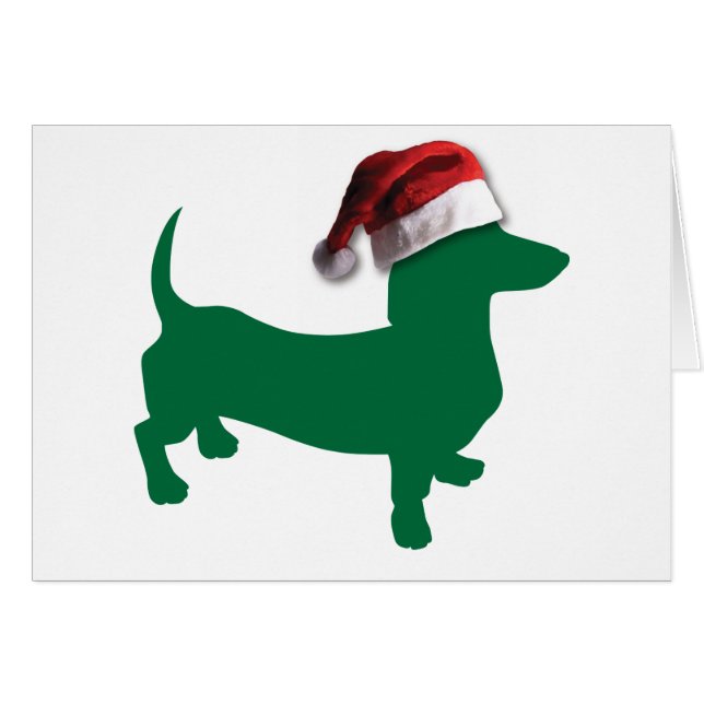 Cartão Natal Dachshund (Frente Horizontal)