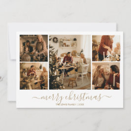 Cartão Natal de Férias (Dourado)