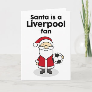 Cartão Natal de futebol de Liverpool