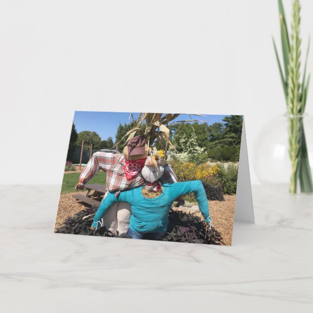 CARTÃO **NATAL DE MERCADORIAS** DOS EUA **ESCARECROWS** (Frente)