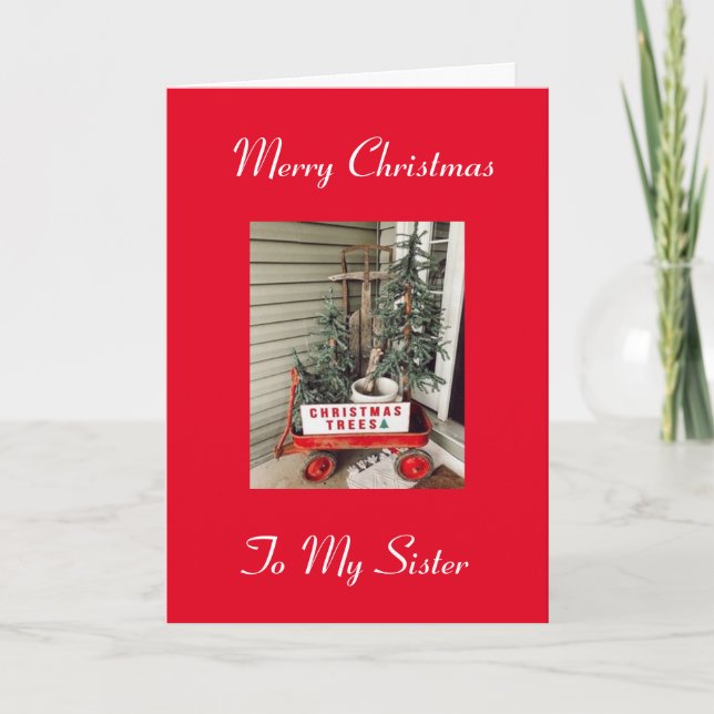 CARTÃO **NATAL DE MERCADORIAS** PARA MEU ESPECIAL **IRMÃ* (Frente)