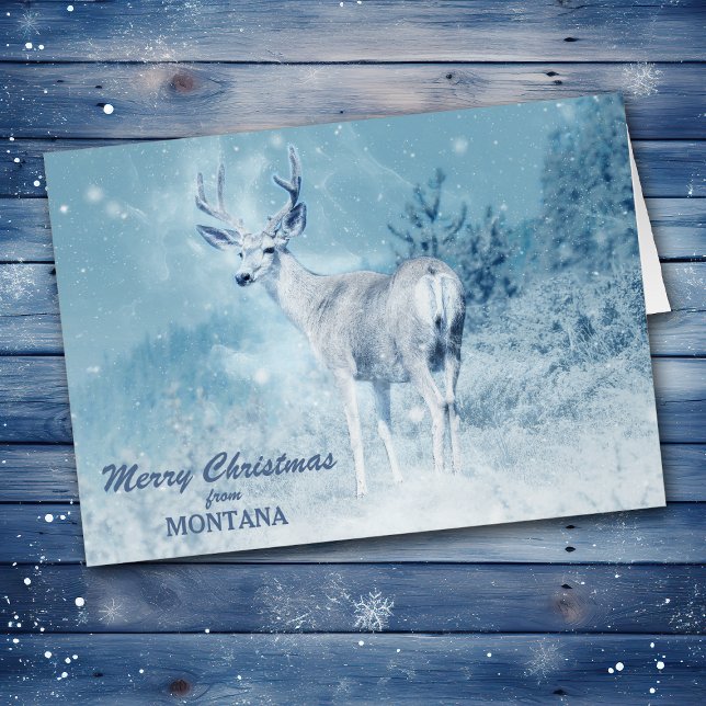 Cartão Natal de Montana Deer Christmas Card (Criador carregado)