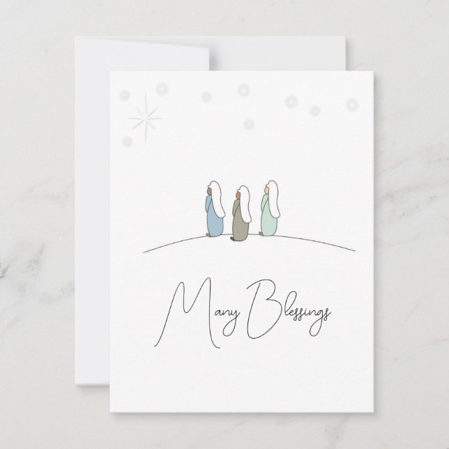 Cartão Natal de Três Sábios, Flat (Frente)