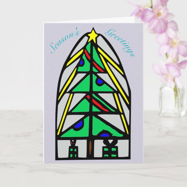 Cartão Natal de Vidro Mantido (Orquídea)