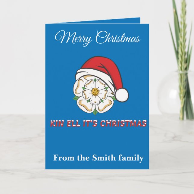 Cartão Natal de Yorkshire Parente Ell É Natal (Frente)