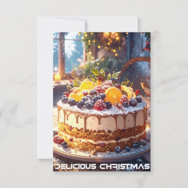 Cartão NATAL DELICIOSO - estilo moderno - (Frente)