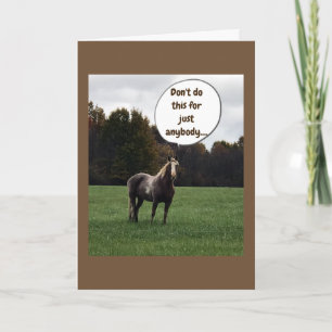 CARTÃO *NATAL* DESEJA DE UM CAVALO ESPECIAL