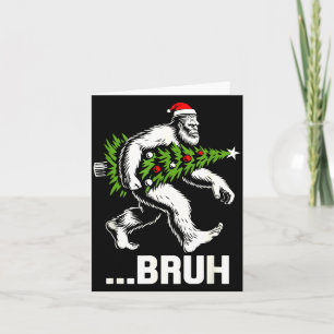 Cartão Natal do Bruh Pé Grande Engraçado Árvore de Natal