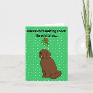 Cartão Natal do Cão da Terra Nova