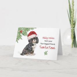 Cartão Natal Do Cavalier King Charles Spaniel Dog