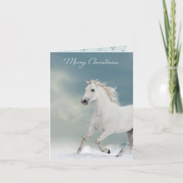 Cartão Natal do Cavalo da Neve