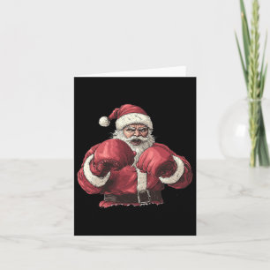 Cartão Natal do Papai Noel Boxing - Férias do inverno