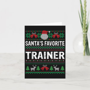 Cartão Natal do treinador - Natal favorito do Santas