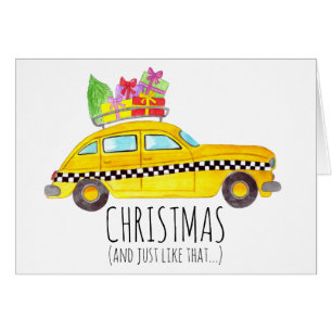 Cartão Natal. E Assim Como O Táxi De Nova York