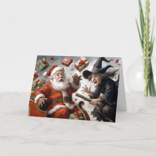 Cartão Natal e Dia das Bruxas Humor