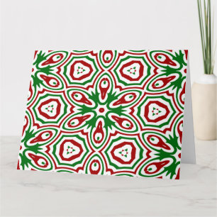 Cartão Natal Ecletismo Trippy Boho Kaleidoscópio