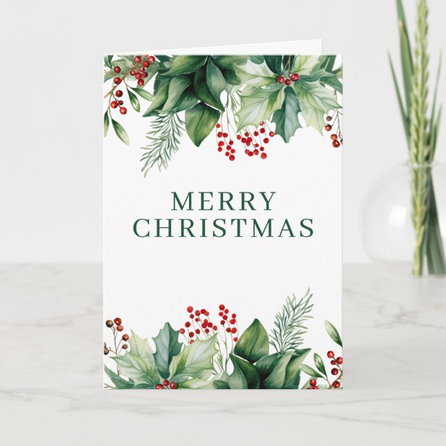 Cartão Natal Elegante Personalizado  (Frente)