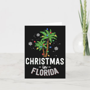 Cartão Natal Em Flórida A Família Palm Trees Va