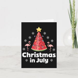 Cartão Natal Em Julho Árvore De Melancia Funny Flamingo X