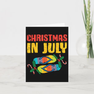 Cartão Natal Em Julho Chinelos Verão Praia Homens