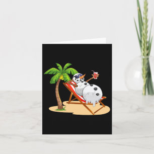 Cartão Natal Em Julho Engraçado Snowman Beach Summer Hawa