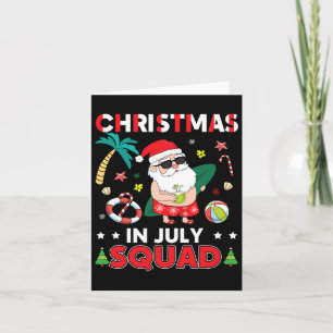 Cartão Natal Em Julho Esquadrão Bonito Verão De Natal Vac