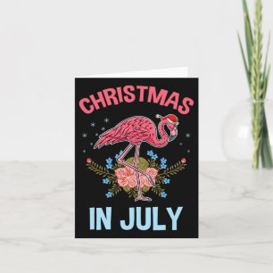 Cartão Natal Em Julho Flamingo