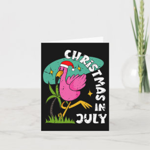Cartão Natal Em Julho Flamingo Cute Beach Summer Chris