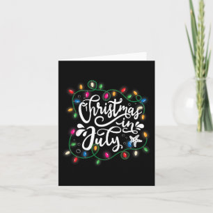 Cartão Natal Em Julho Luz Engraçada Verão Xmas Homens Que