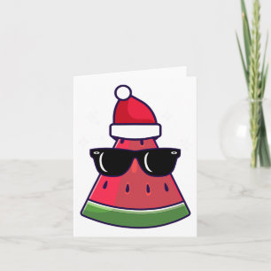 Cartão Natal Em Julho Melancia Papais noeis De Verão Xmas