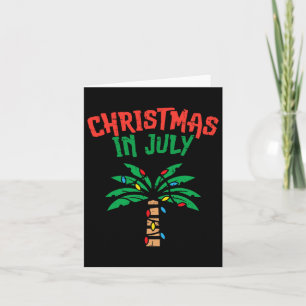 Cartão Natal Em Julho Palm Tree Luz Tropical Verão