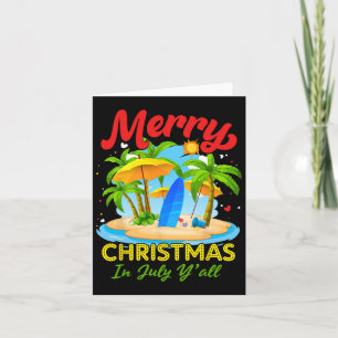 Cartão Natal Em Julho Palmeira Árvore De Natal Praia Verã