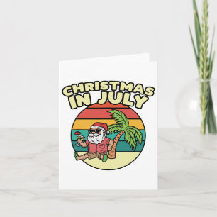 Cartão Natal Em Julho Papais noeis De Verão Vintage Xmas