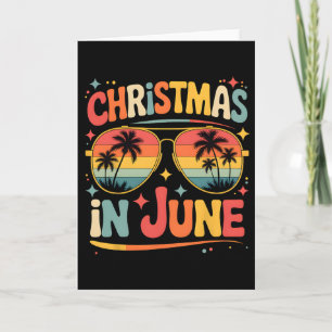 Cartão Natal Em Junho De Sungles Retro Férias De Verão Xm