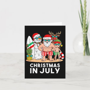 Cartão Natal Em Papais noeis De Julho E Amigos Xmas Summe
