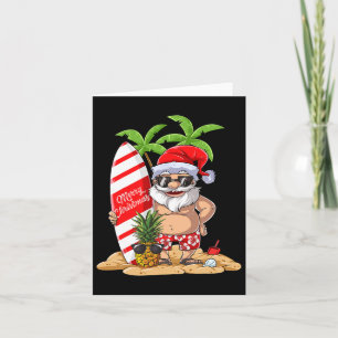 Cartão Natal Em Papais noeis De Julho O Surfe No Havaí So