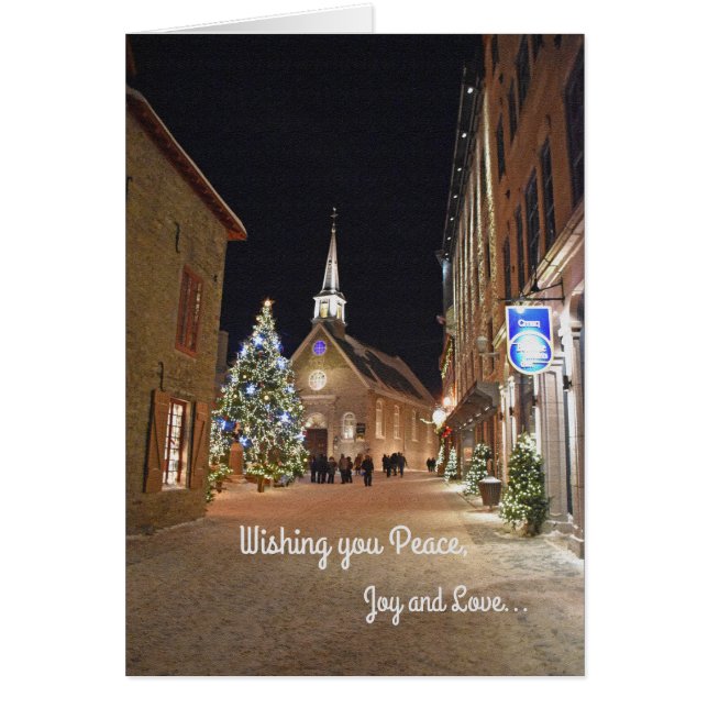 Cartão Natal em Quebec (Frente)