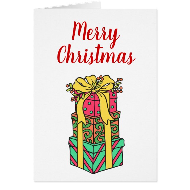 Cartão Natal Empilhado Apresenta Natal Empilhado (Frente)