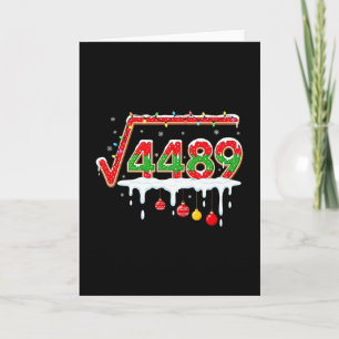 Cartão Natal engraçado 67 Meme Raiz quadrada 4489 Gíria T