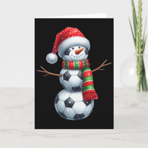 Cartão Natal engraçado de futebol Bylls Boneco de neve 