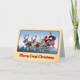 Cartão Natal engraçado do Corgi galês 