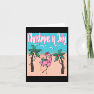 Cartão Natal Engraçado Em Julho No Natal Flamingo Em Julh