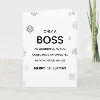 Cartão Natal engraçado para chefe/gerente