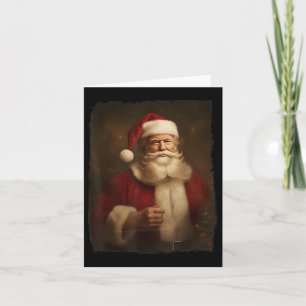 Cartão Natal Engraçado Trump Santa Claus Retro Vintage