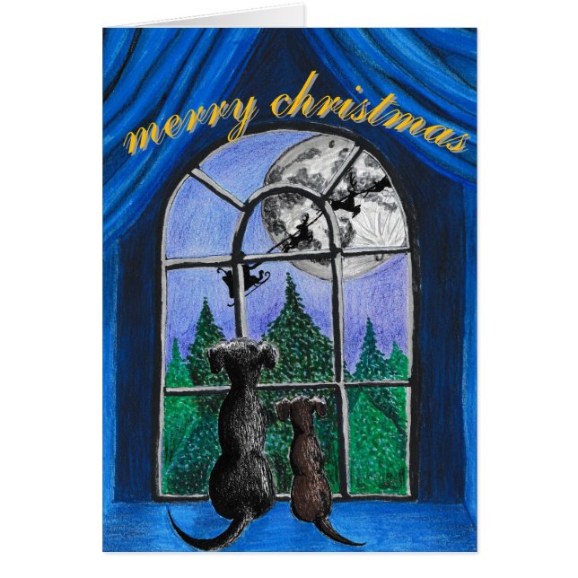 Cartão natal, "esperando papais noeis" (Frente)