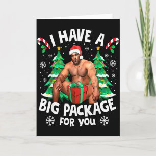 Cartão Natal Eu Tenho Um Grande Pacote Para Você Travesso