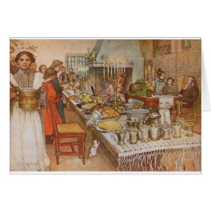 Cartão Natal Eve Carl Larsson 1904